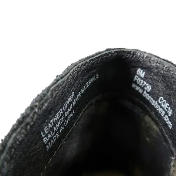Born Shoes Womens 6 Booties Morocco Leather Distressed Buckle Strap Black Zip - Picture 12 of 16